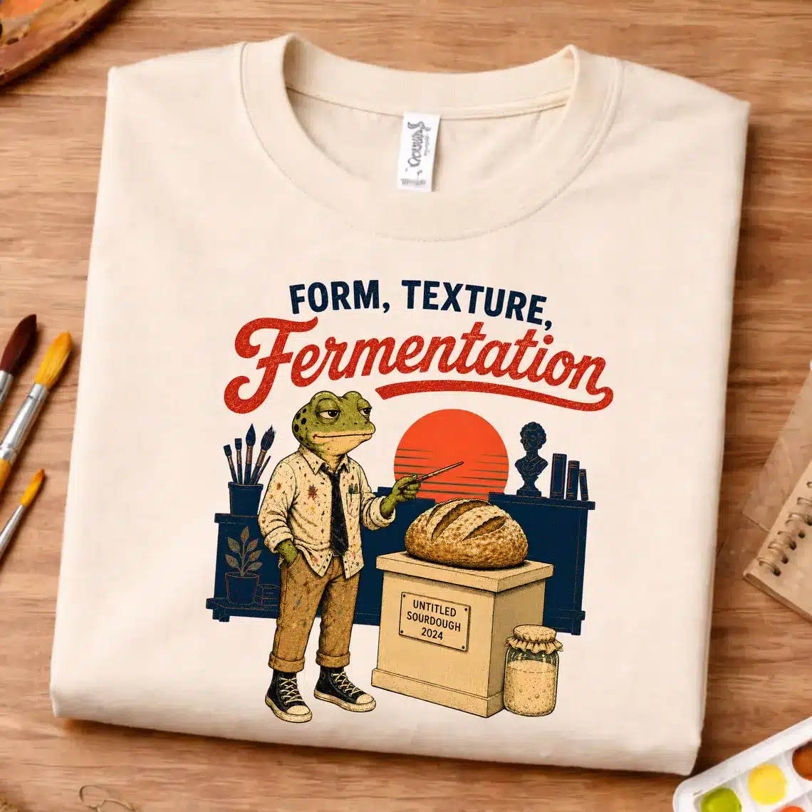 funny sourdough shirt fermentation frog