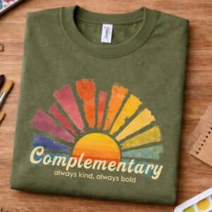 color contrast shirt complementary bold design tee