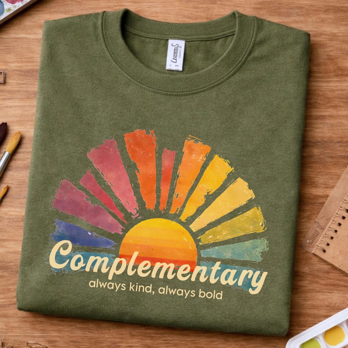 color contrast shirt complementary bold design tee