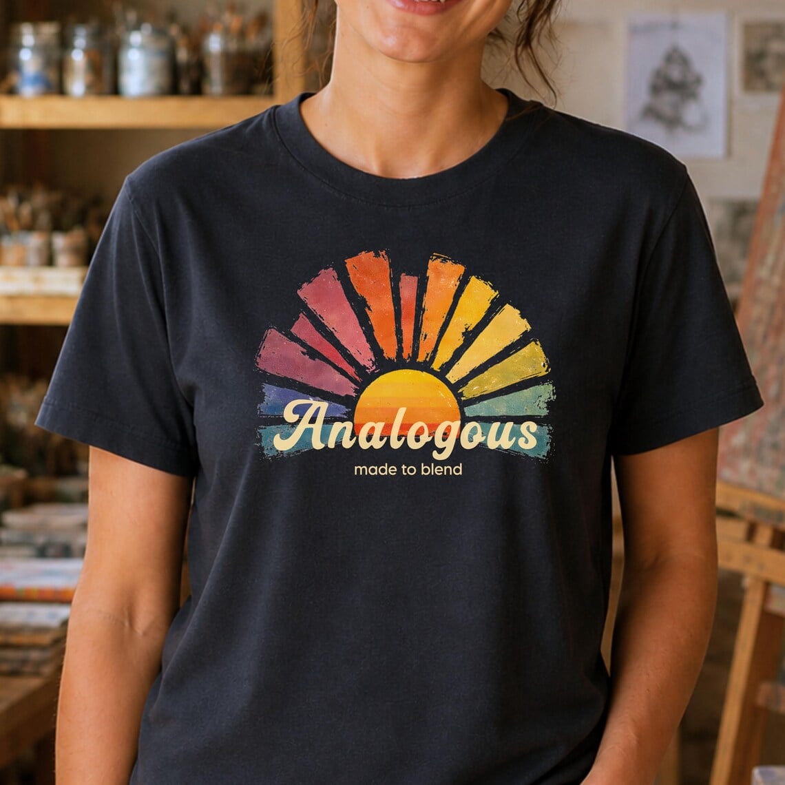 color palette shirt analogous made to blend design