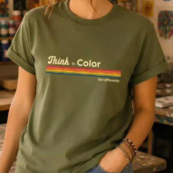 Color Perception Shirt – Think in Color See Differently Cool Tee - Image 3