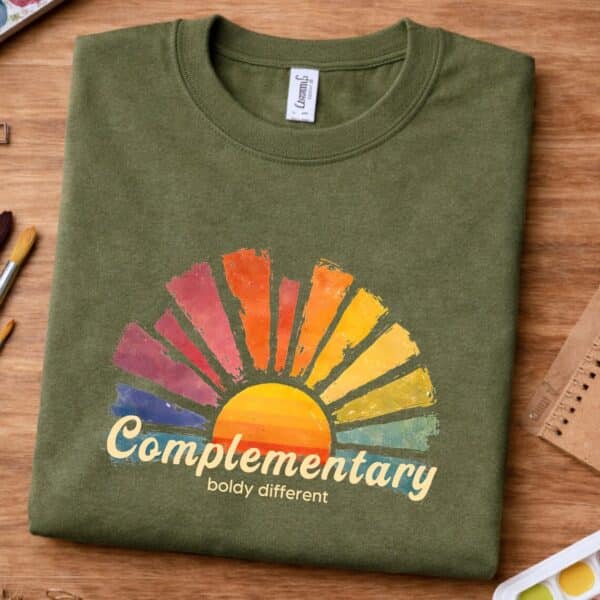 Color Wheel Shirt – Complementary Boldly Different Graphic Tee - Image 2