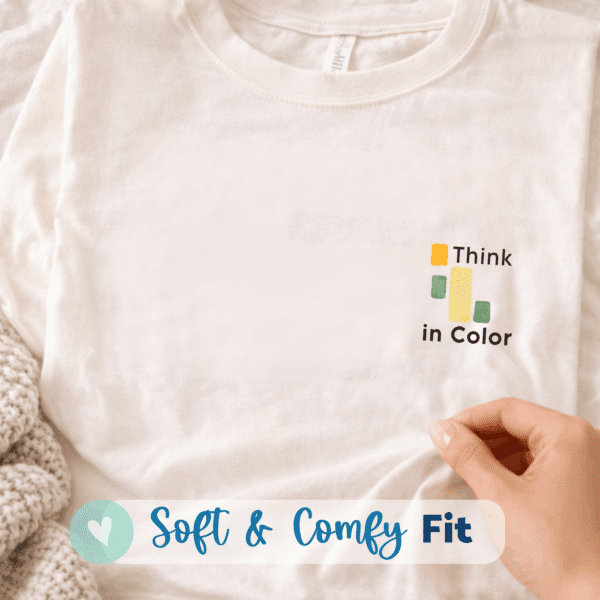 Colorful Artist Shirt – Think In Color Let Color Lead Inspirational Tee - Image 3