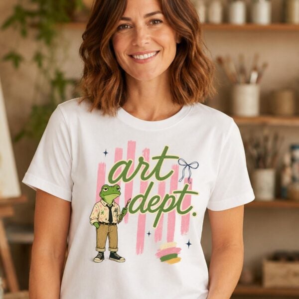 Art Department Shirt – Art Dept Funny Frog Art Teacher Tee - Image 2
