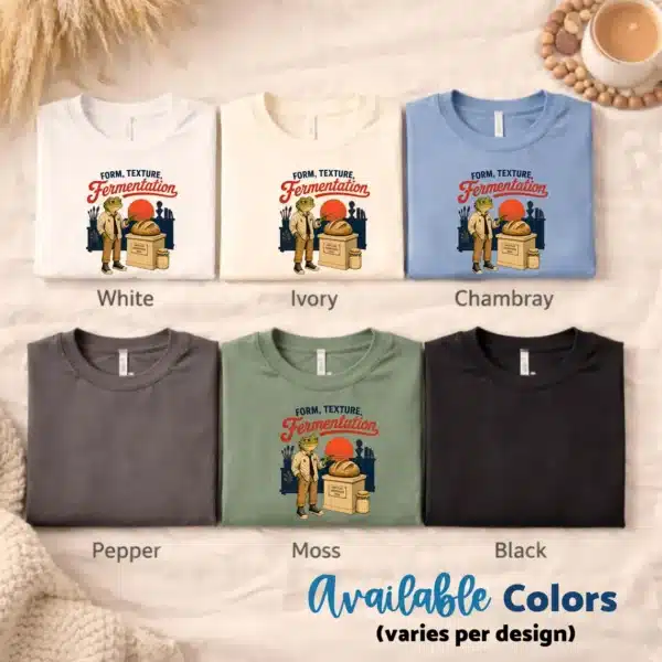 Funny Sourdough Shirt – Form Texture Fermentation Frog Artist Tee - Image 2