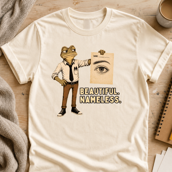 Student Artwork Shirt – Beautiful Nameless Funny Frog Teacher Tee - Image 2