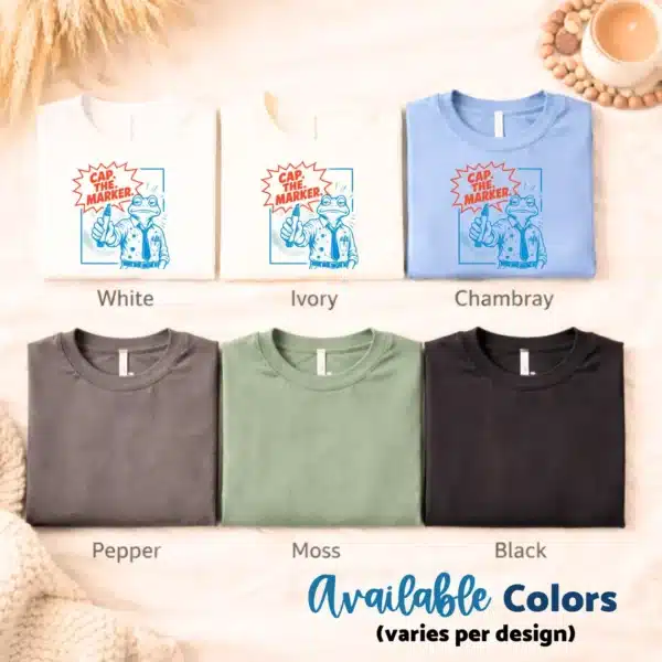 Marker Drawing Shirt – Cap The Marker Funny Frog Art Teacher Tee - Image 4