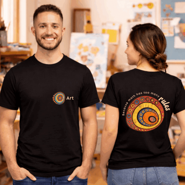 Anti Math Shirt – Art Because Math Has Too Many Rules Tee - Image 2