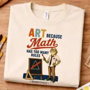 funny artist tee math has too many rules