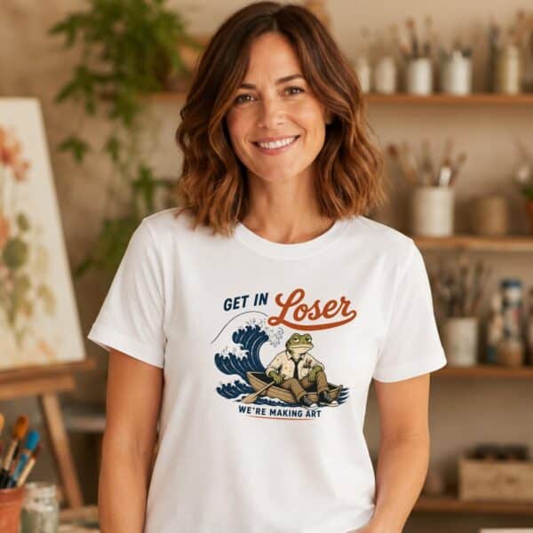 Art Club Shirt – Get In Loser We’re Making Art Funny Frog Tee - Image 3