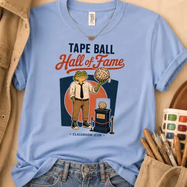 Classroom Legend Shirt – Tape Ball Hall of Fame Frog Funny Teacher Tee - Image 2