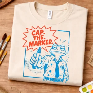 marker drawing shirt cap the marker frog