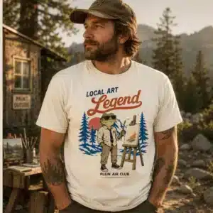plein air shirt local art legend frog