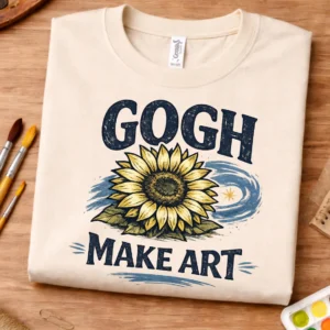 sunflower artist shirt gogh make art