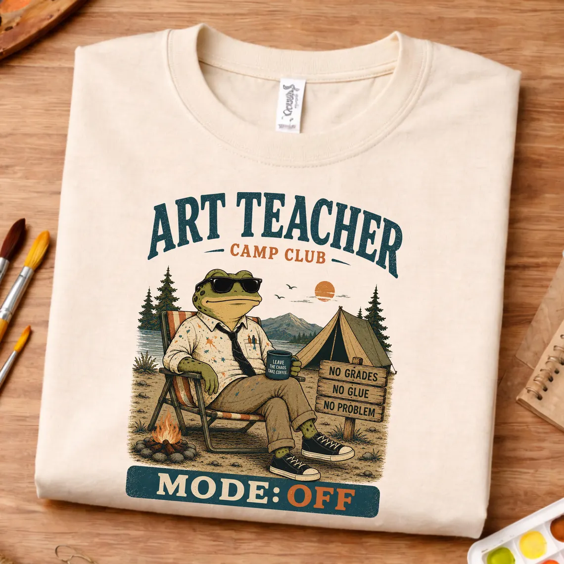 teacher camping shirt art teacher camp club