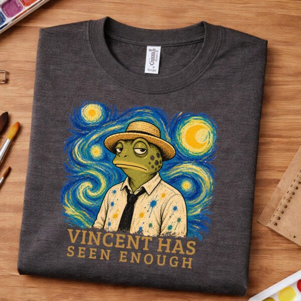 Van Gogh Frog Shirt – Vincent Has Seen Enough Funny Art Teacher Tee - Image 3