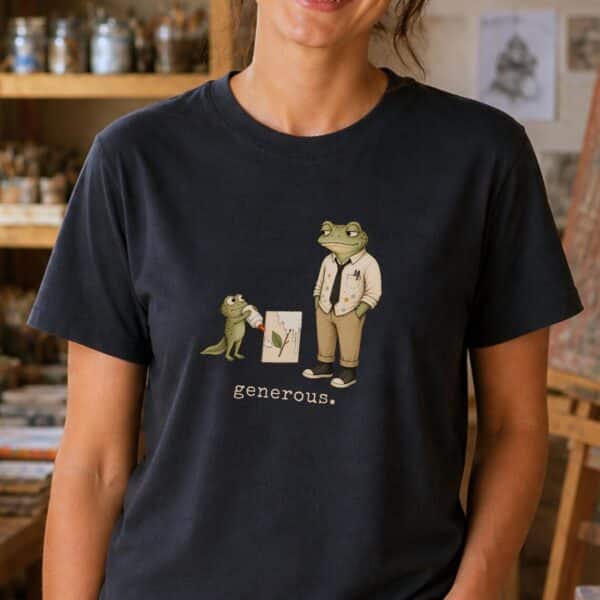 Glue Art Shirt – Generous Funny Frog Art Teacher Tee - Image 2