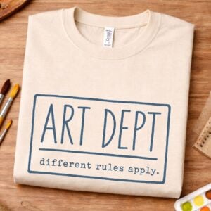 Art department shirt featuring Different Rules Apply design