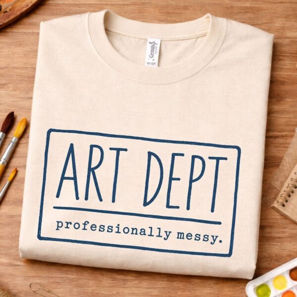 Art Room Humor Shirt – Art Dept Professionally Messy Funny Tee - Image 2
