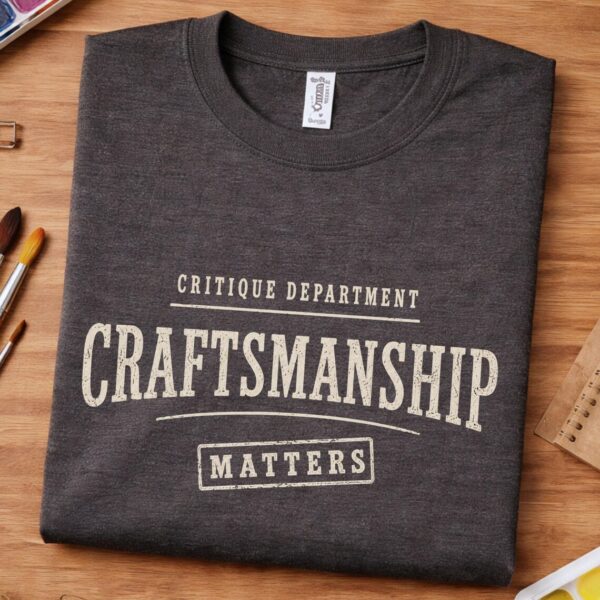 Craftsmanship Shirt – Art Teacher Design for Artists and Makers Inspiring - Image 3