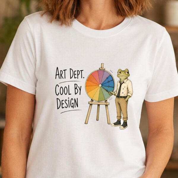 Art Department Shirt – Cool By Design Funny Frog Teacher Tee - Image 2