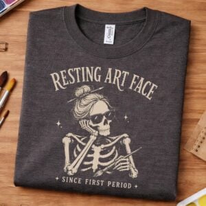 Art teacher shirt featuring creative humor