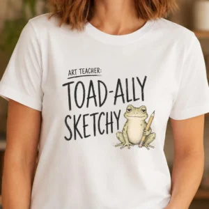 Art teacher shirt featuring drawing humor shirt