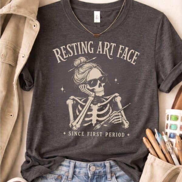 Artist Shirt – Resting Art Face Funny Graphic Tee - Image 3