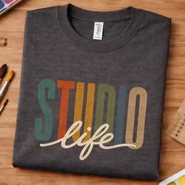 Artist Studio Shirt – Studio Life Creative Artist Graphic Tee Inspiring - Image 3
