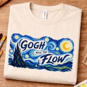 Creative mindset shirt featuring Gogh With The Flow design