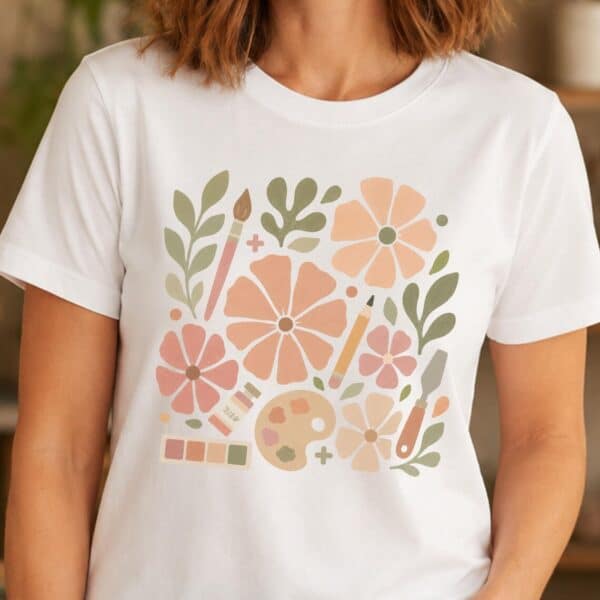 Matisse Art Shirt – Floral Art Teacher Graphic Tee Inspiring - Image 2