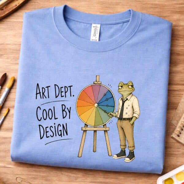 Art Department Shirt – Cool By Design Funny Frog Teacher Tee - Image 3