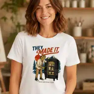 Kiln shirt featuring They Made It Kiln Survival Club design