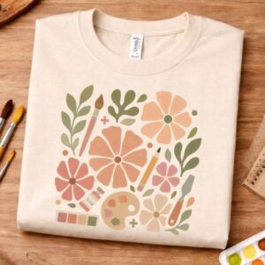 Matisse art shirt featuring floral art teacher design