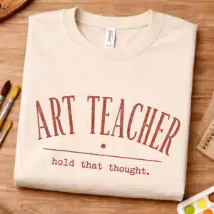 Teacher interruption shirt featuring Art Teacher Hold That Thought design