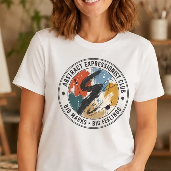 Abstract Expressionism Shirt – Abstract Expressionist Club Tee Colorful - Image 3