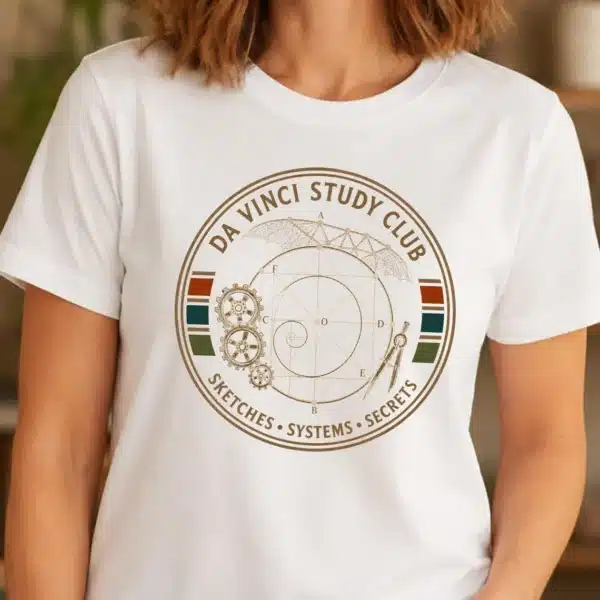 Da Vinci Shirt – Da Vinci Study Club Art Teacher Tee Inspiring - Image 2