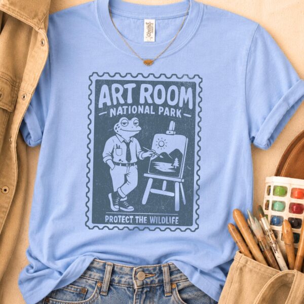 National Park Teacher Shirt – Art Room National Park Comfortable Frog Tee - Image 3