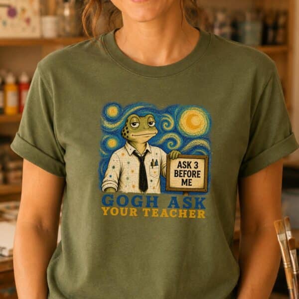 Art Teacher Joke Shirt – Gogh Ask Your Teacher Funny Tee - Image 2