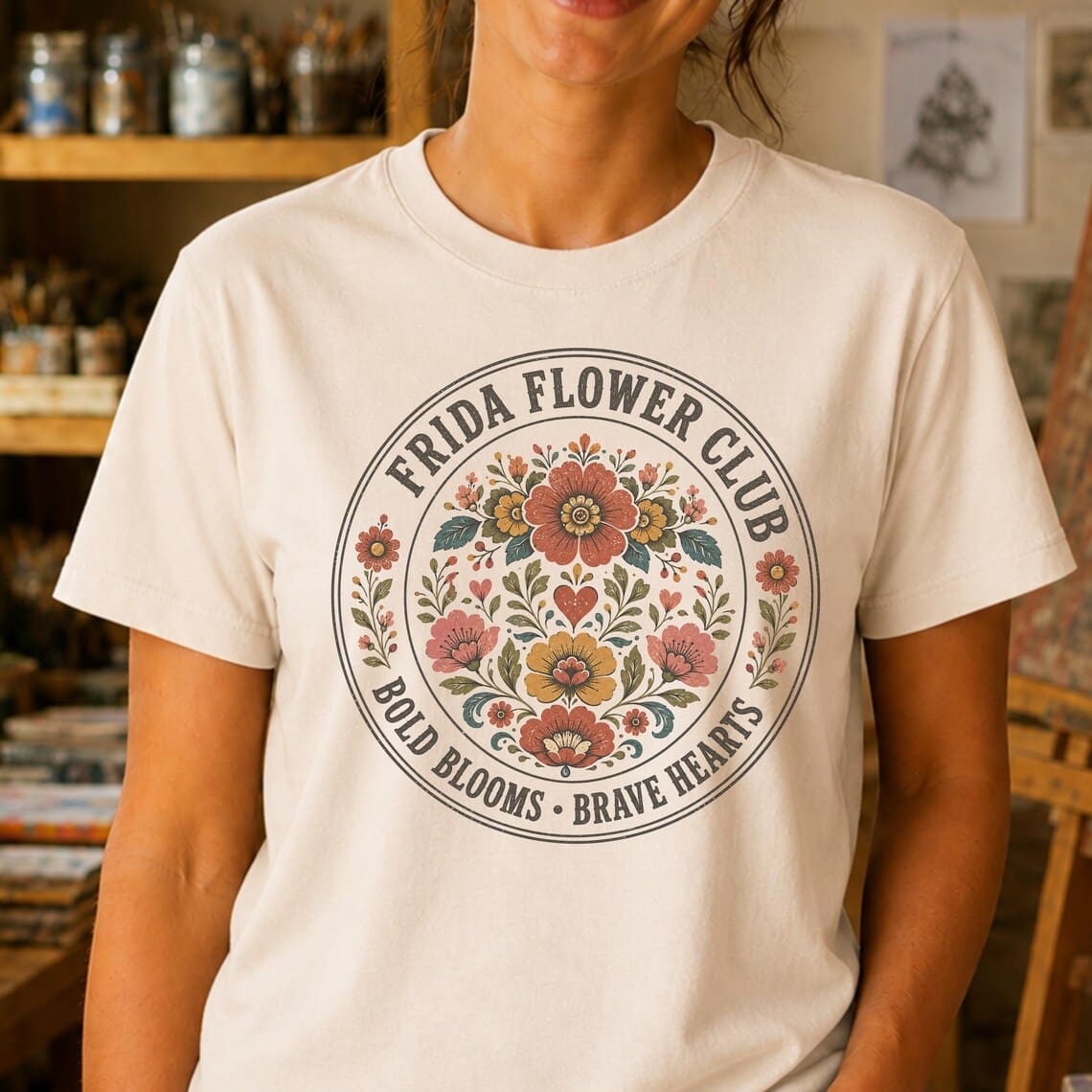 frida kahlo shirt flower club