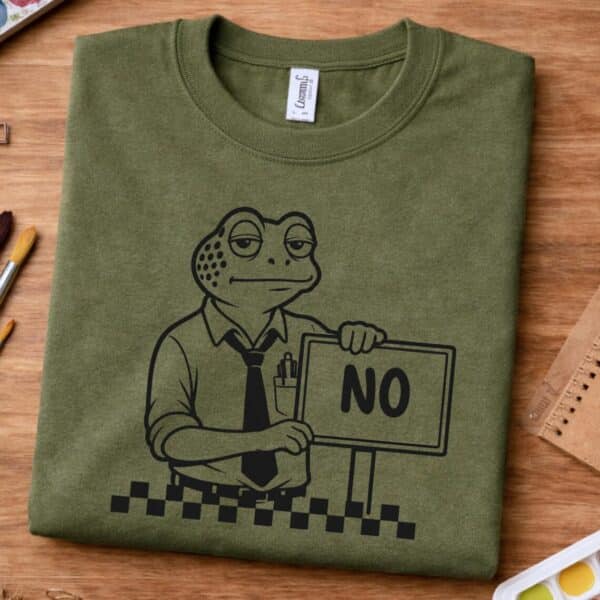 Teacher Boundaries Shirt – Funny Frog NO Art Teacher Tee - Image 3