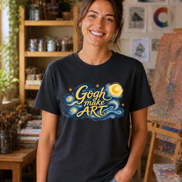 Van Gogh Art Shirt – Gogh Make Art Funny Artist Tee - Image 3