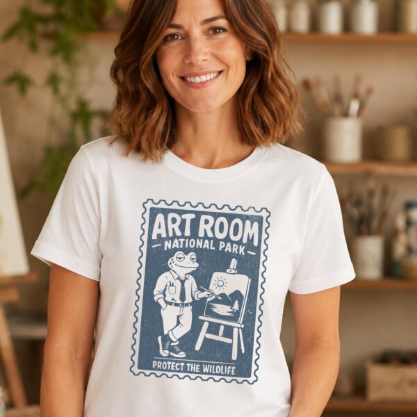 National Park Teacher Shirt – Art Room National Park Comfortable Frog Tee - Image 2