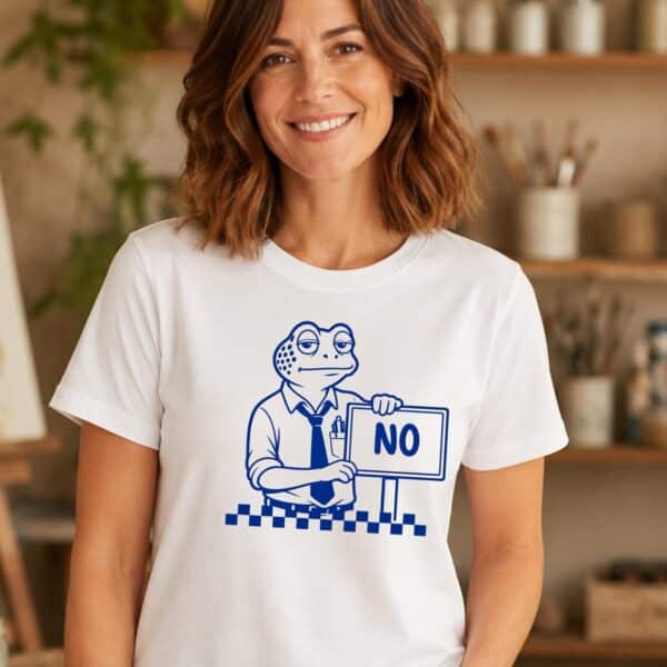 Teacher Boundaries Shirt – Funny Frog NO Art Teacher Tee - Image 2