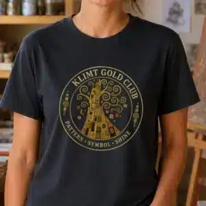 gustav klimt shirt gold club design