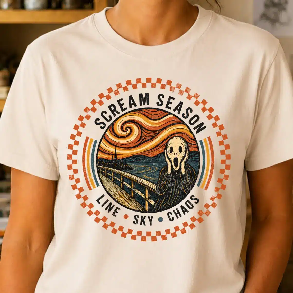 halloween art teacher shirt scream season