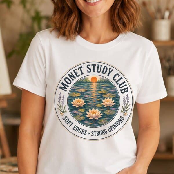 Monet Shirt – Monet Study Club Art Teacher Inspirational Tee - Image 2