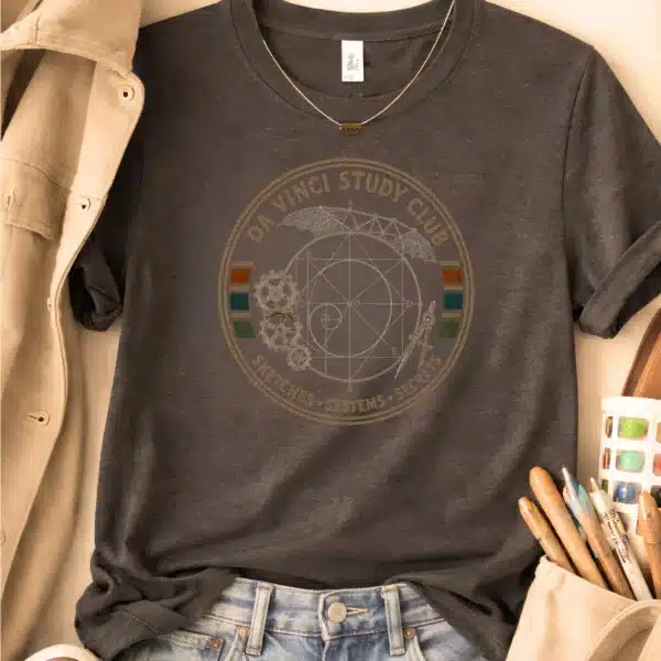 Da Vinci Shirt – Da Vinci Study Club Art Teacher Tee Inspiring - Image 3