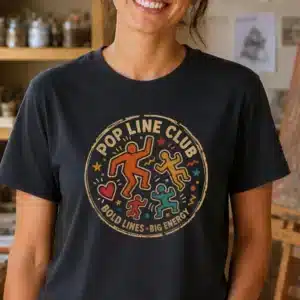 line art shirt pop line club design