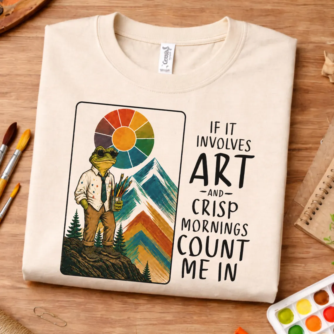 mountain art shirt crisp mornings art crisis
